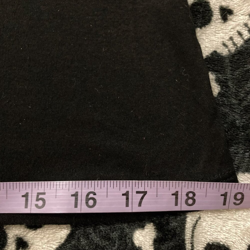 H&M Black geometric lace adorned black short-sleeve top ~ Goth XS SMALL shirt - Picture 9 of 12